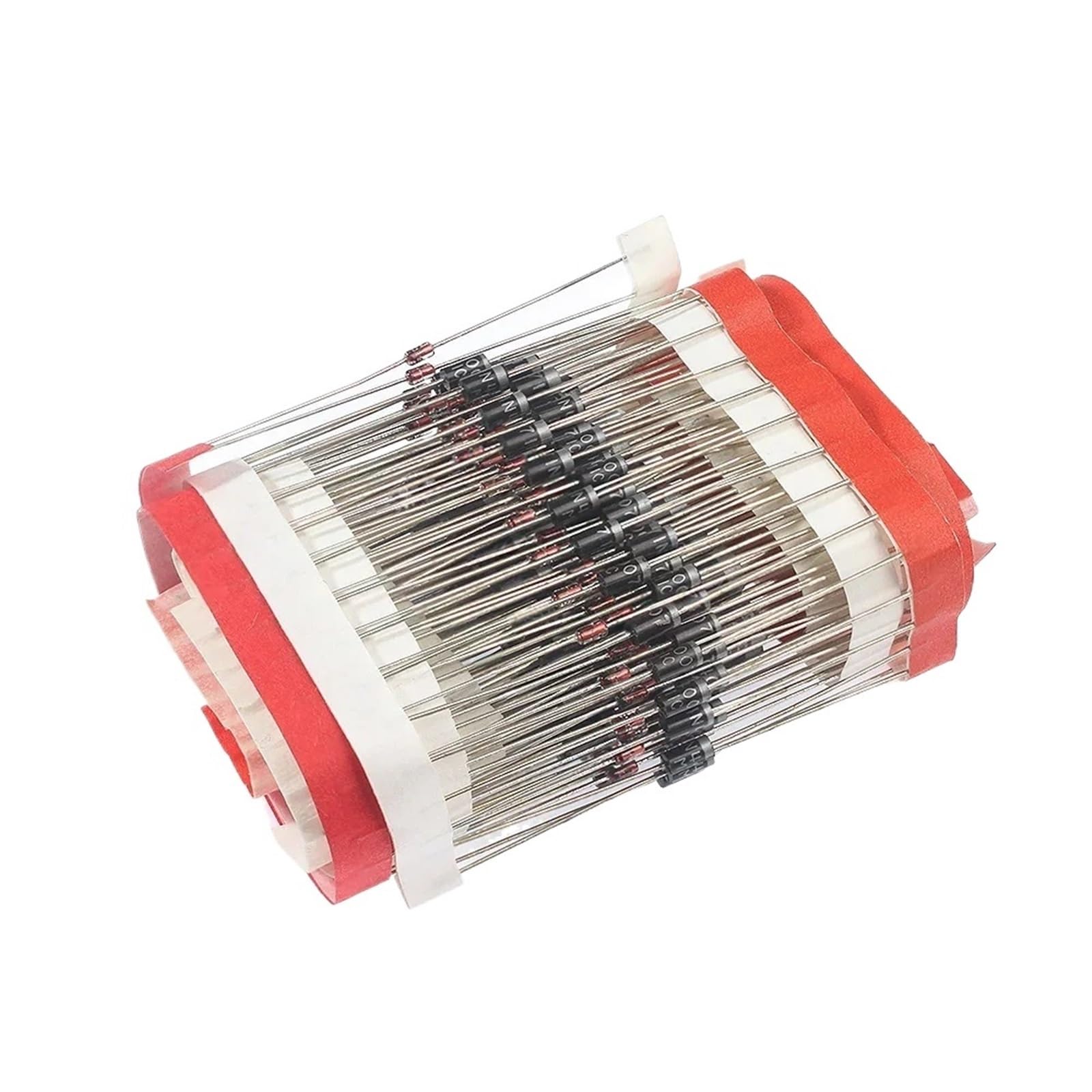 Kit Surtido de 200 diodos 8 valores: 1N4148, 1N4007, 1N5819, 1N5399, 1N5408, 1N5822, FR107, FR207, diodo Schottky/diodo rectificador