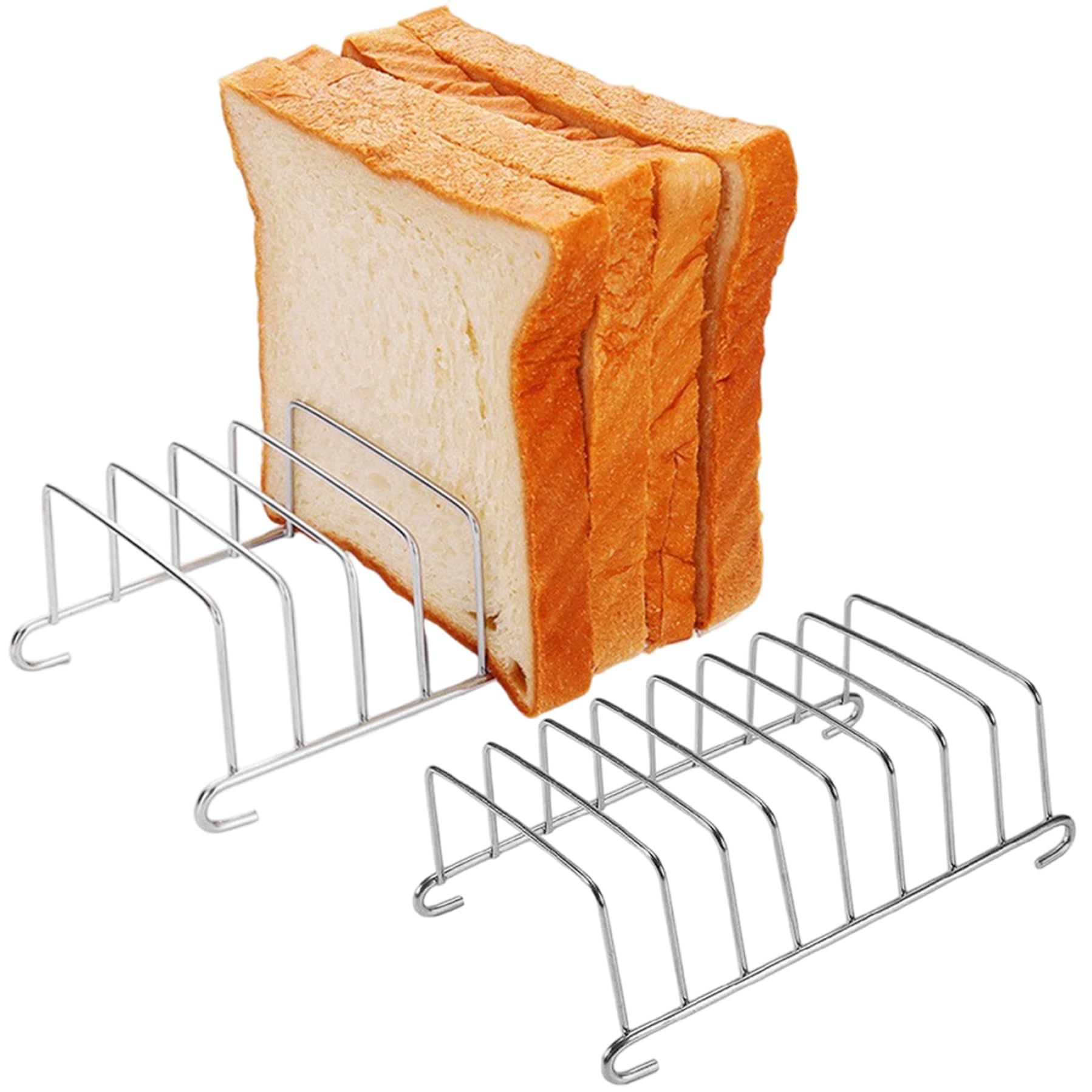 AwnsIMfreien Air Fryer Rack, 2 Pack Toast Rack, Stainless Steel Air Fryer for 8 Slices Rust-Proof Toast Holder for Home Restaurants, Holder