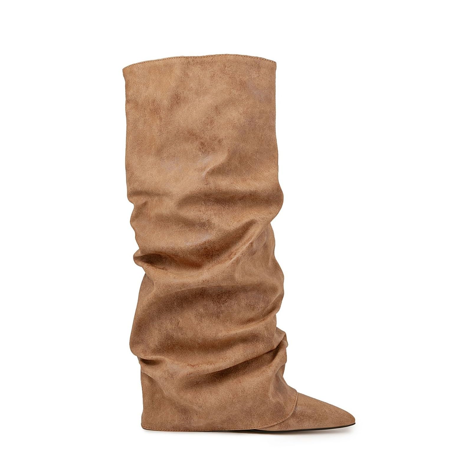 Generisch Stivali da donna con tacco a blocco, in pizzo, elasticizzati, per autunno e inverno, comodi, con tacco alto, casual, al ginocchio