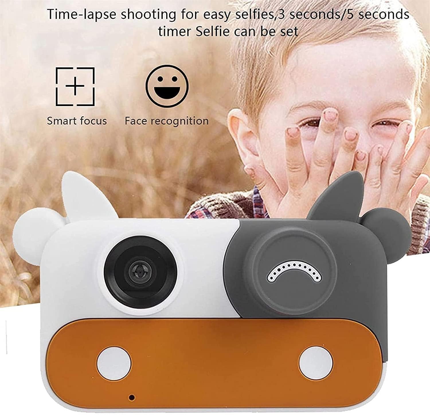 Kids Camera Toys for Boys and Girl, Kids Digital Video Camera for Children with Soft Cover, Best Christmas Birthday Gifts for Boys Girls