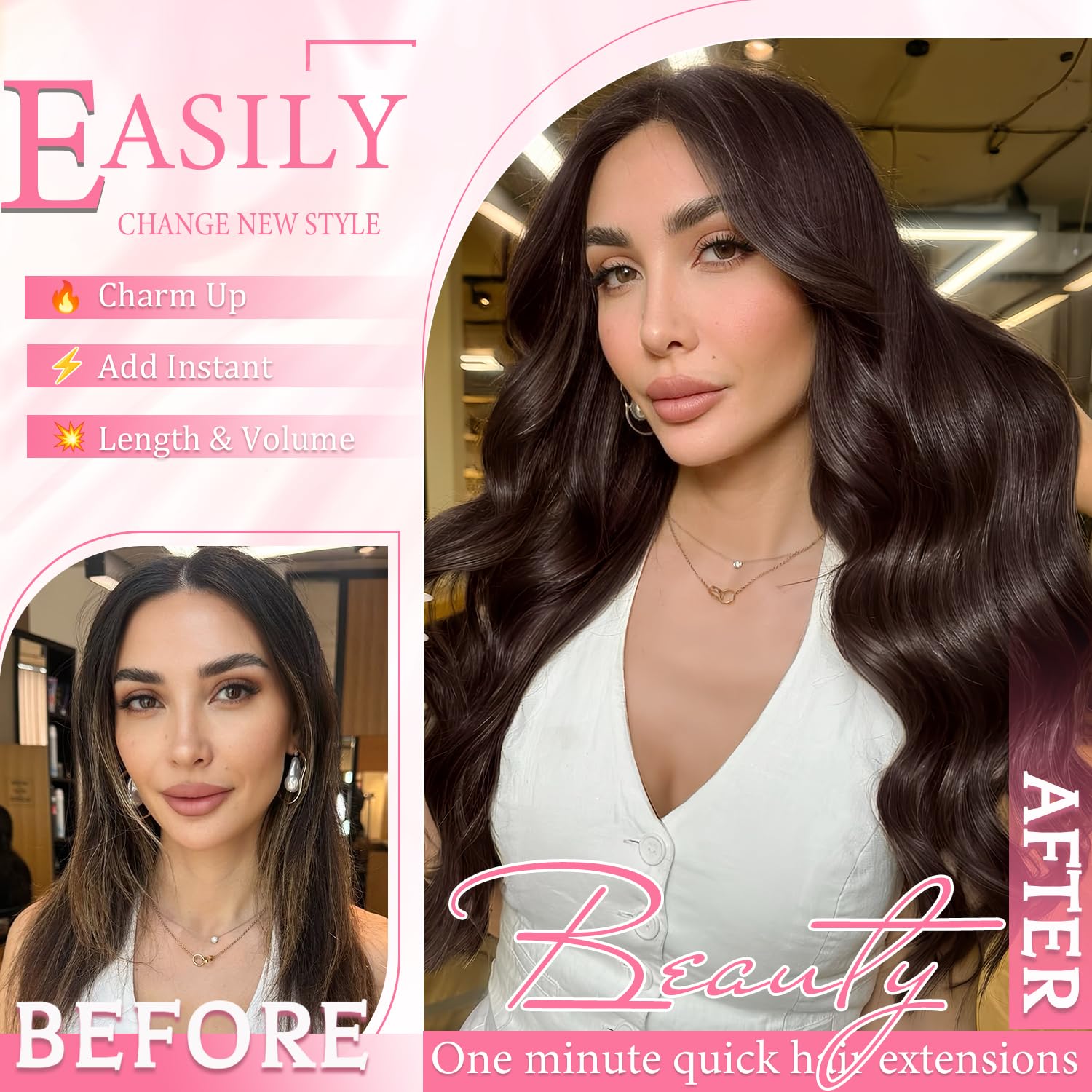 Clip in Hair Extensions Real Human Hair, Seamless Human hair Clip ins Extensions for Women Invisible Straight 8Pcs Double Weft 1B Natural Black 14inch 80g