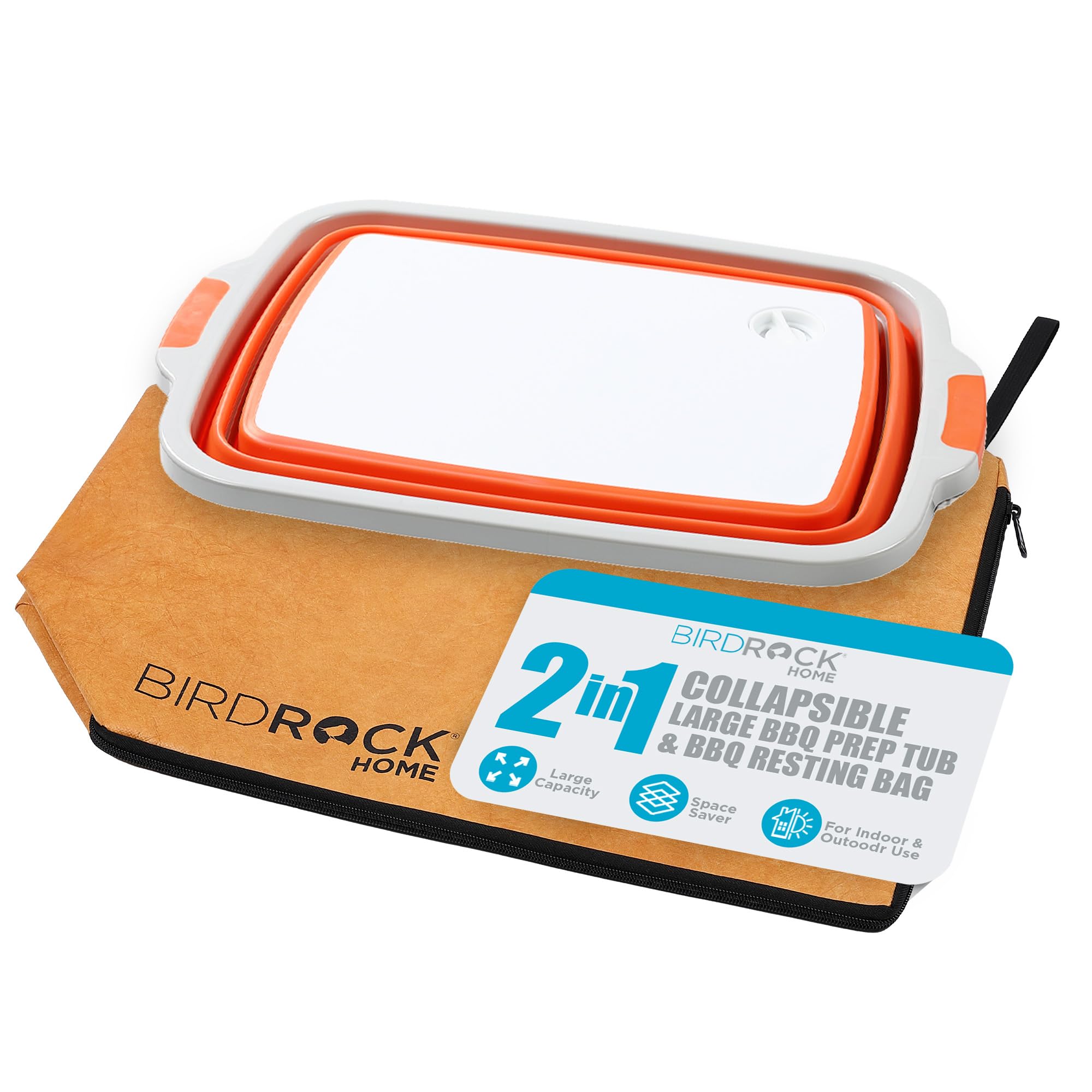 BIRDROCK HOME Collapsible Large BBQ Prep Tub
