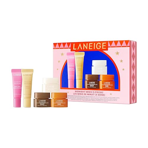 Laneige Skincare & Lip Care Holiday Gift Sets – Lip Mask, Water Bank, Lip Glowy Balm – Beauty Essentials for Gifting & Self-Care - Midnight Minis