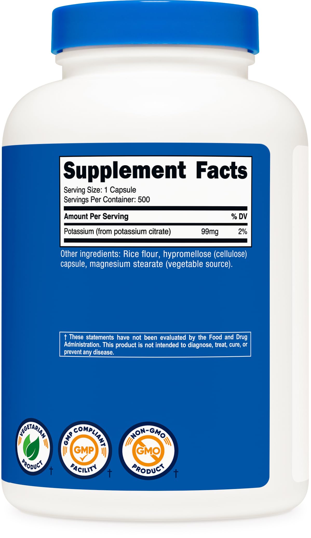 Nutricost Potassium Citrate 99mg, 500 Capsules — Amazon image 5