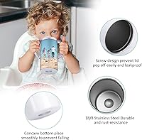 Vista 6 de Sublimation Blanks Skinny Sippy Cups - Vaso aislado de acero inoxidable de 12 onzas a prueba de derrames, con tapa y popote, botella de agua