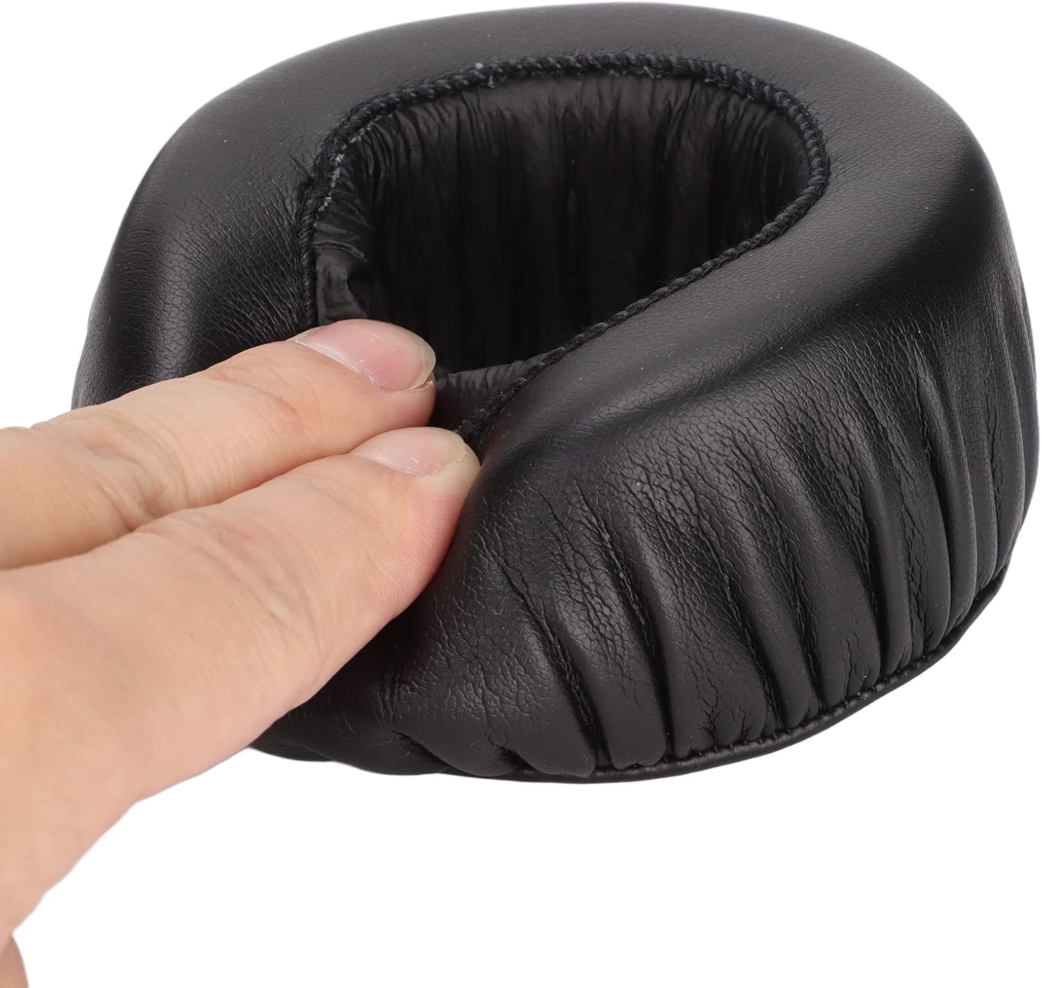 ASHATA Replacement Earpads for MDR‑XB500, Protein Leather Memory Foam Thickened On Ear Headphones Ear Pads, Noise Reduction Ear Cushion for Gaming Headset, for
