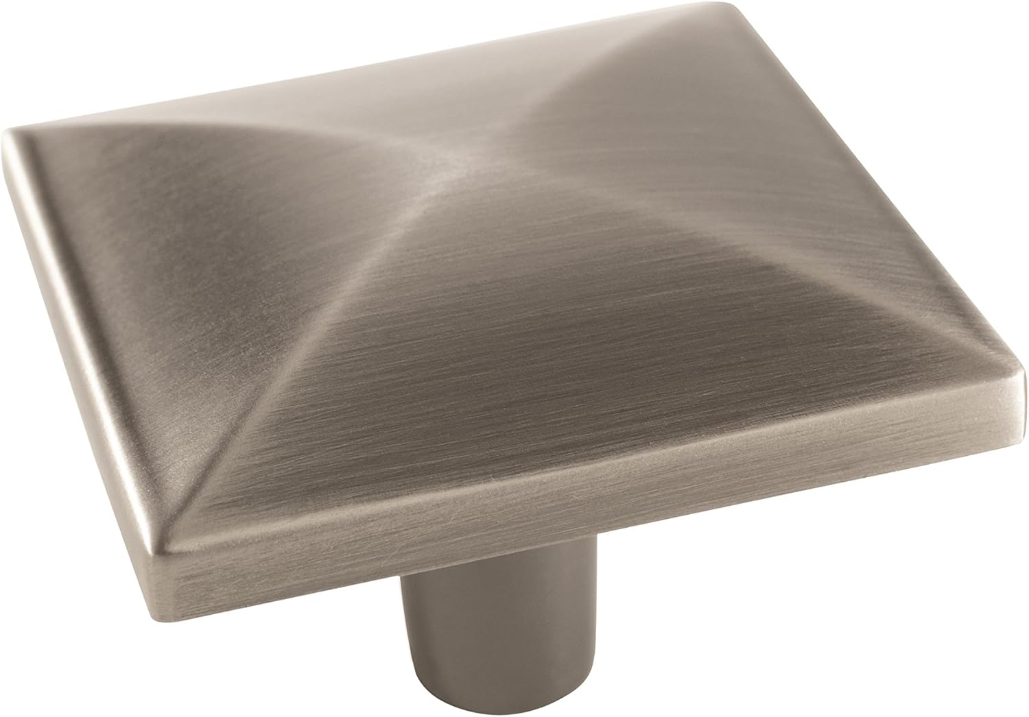 Antique Silver Square Zinc Cabinet Knob with Mounting Hardware