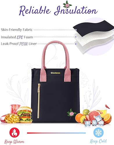 Miniatura 5 de Lonchera para mujer 2024, regalos más recientes para mujeres, bolsa térmica 3 en 1, grande, aislante, extraíble, de doble cubierta, a prueba de