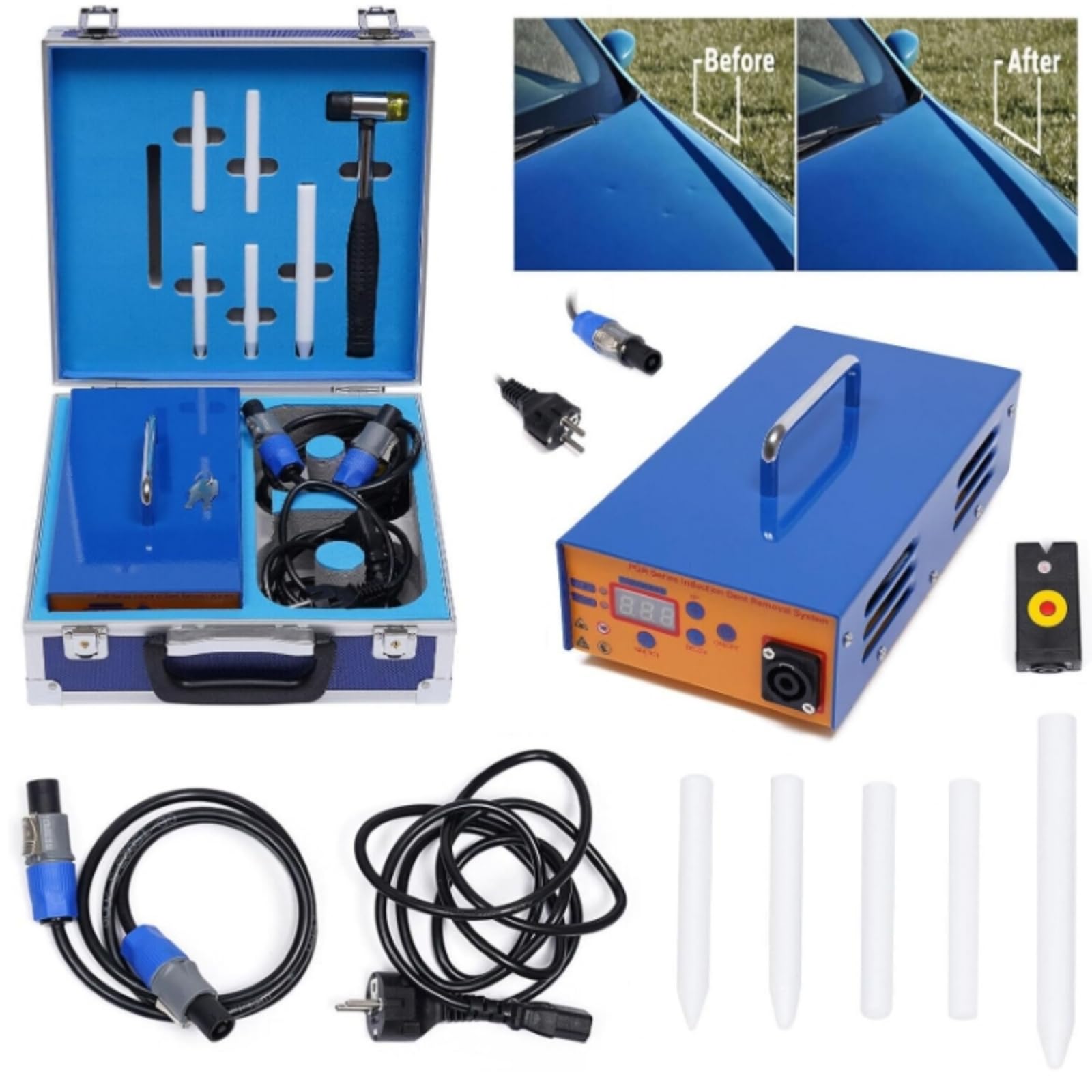 Kit Riscaldatore A Induzione Magnetica 1380W - Attrezzatura Per Riparazione Ammaccature Auto Senza Verniciatura - Foto 7