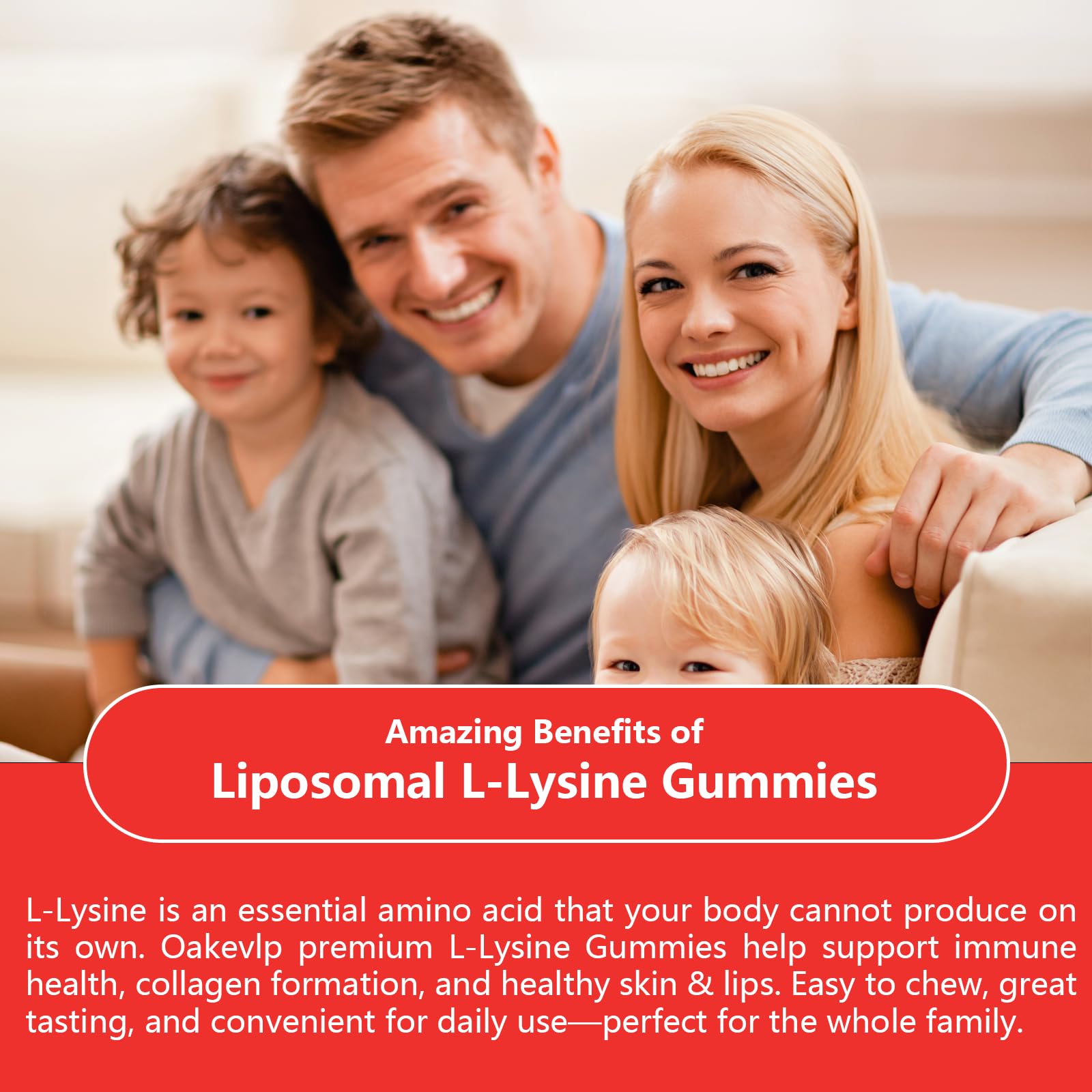 2 Pack Liposomal L-Lysine 2400mg & Vitamin C 1000mg Gummies - with D3 K2 Zinc, Magnesium, Echinacea - for Lips & Oral Wellness,Immune Support, Skin Health & Energy Boost — Amazon image 6