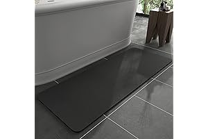 MontVoo® Bath Mat Rug-Rubber Non Slip Quick Dry Super Absorbent Thin Bathroom Rugs