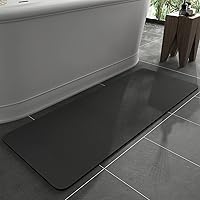 Vista 88 de MontVoo - Tapete de baño con base de goma, antideslizante, de secado rápido, absorbente, fina, para debajo de la puerta, de gamuza sintética