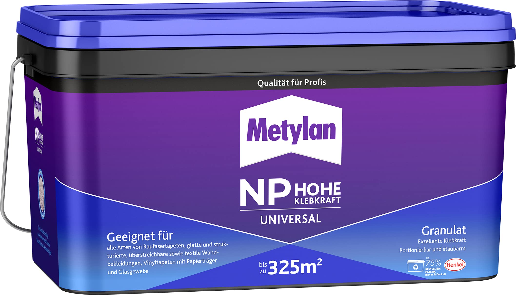 Metylan NP Hohe Klebkraft Universal Granulat, Tapetenkleister mit hoher Klebkraft auf schwiergien Untergründen, transparent, 1x5kg