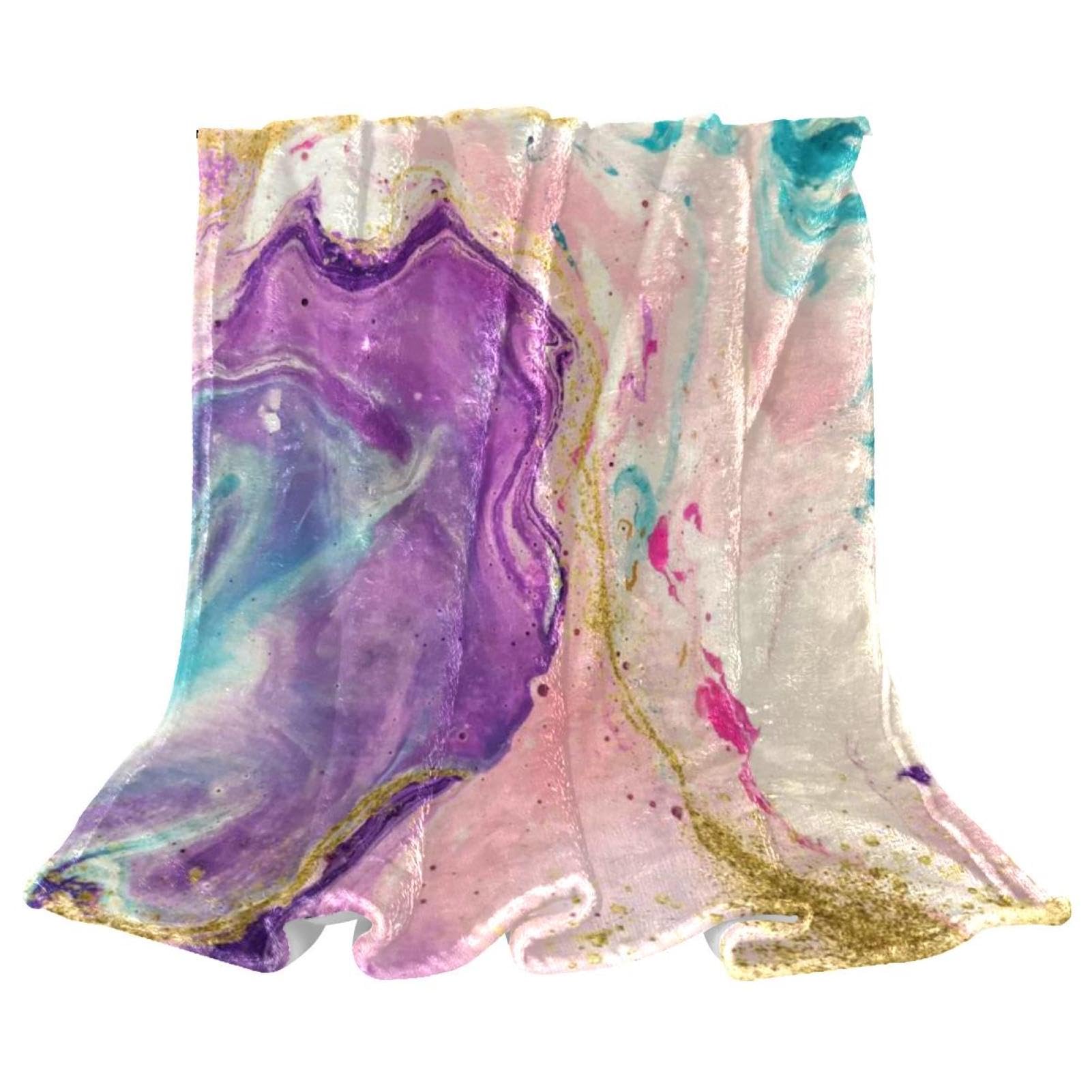 Jeté de canapé violet pour soirées cocooning couverture polaire 150x200cm