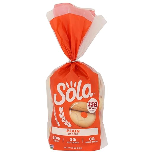 The Sola Company Plain Bagels, 12 OZ