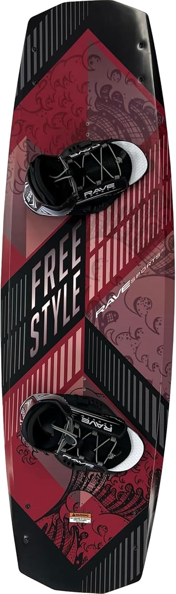 Paquete de wakeboard y fijaciones RAVE Sports Freestyle con botas Striker