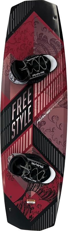 Paquete de wakeboard y fijaciones RAVE Sports Freestyle con botas Striker