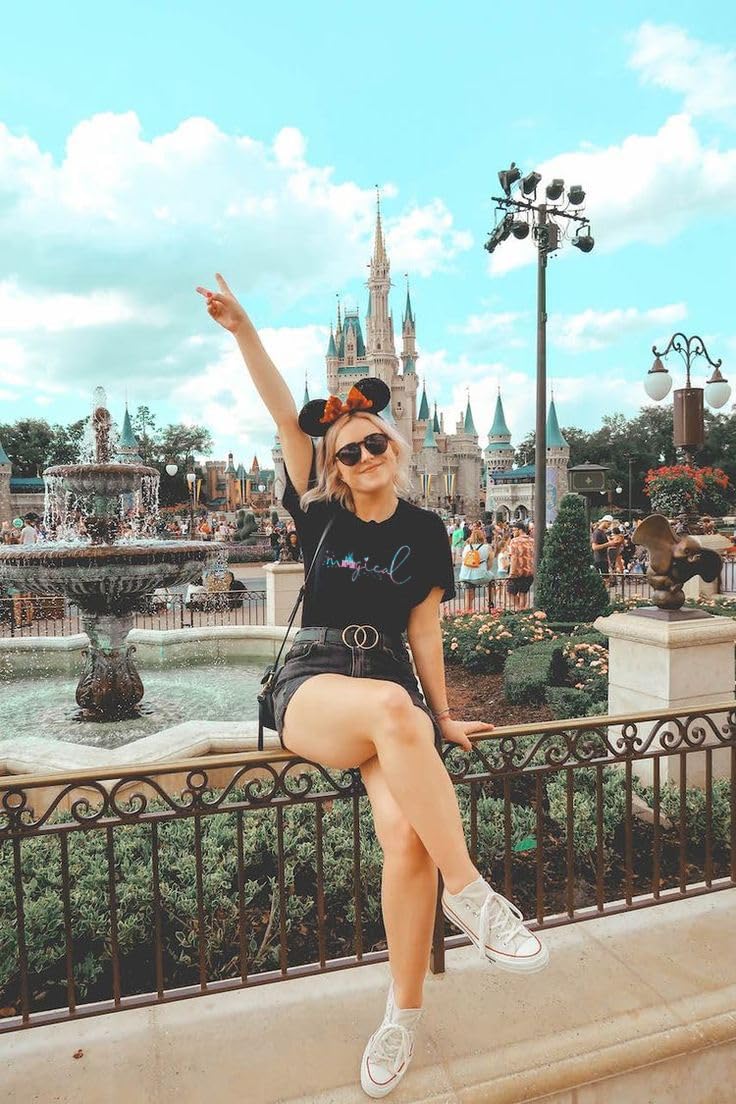 Magical Shirt for Women Magic Kingdom Tshirt Family Vacation Tee Castle Graphic Short Sleeve Tops - Image 3