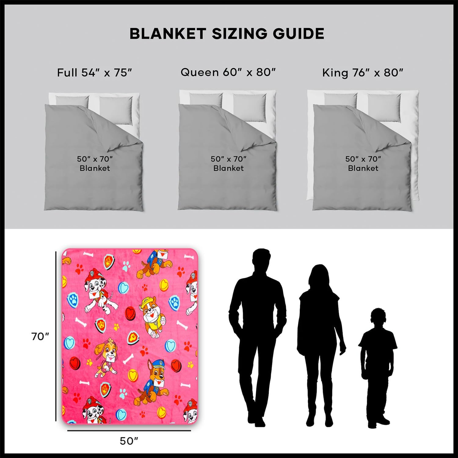 Paw Patrol Fleece Blanket Bundle - 50" x 70" Paw Patrol Throw Blanket Girls