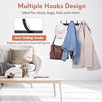 Vista 2 de Coat Rack Wall Mount, 2 Pack Coat Hooks Wall Mount, Wall Hooks for Hanging, Hat Rack for Wall with 15 Hooks for Entryway and Bedroom