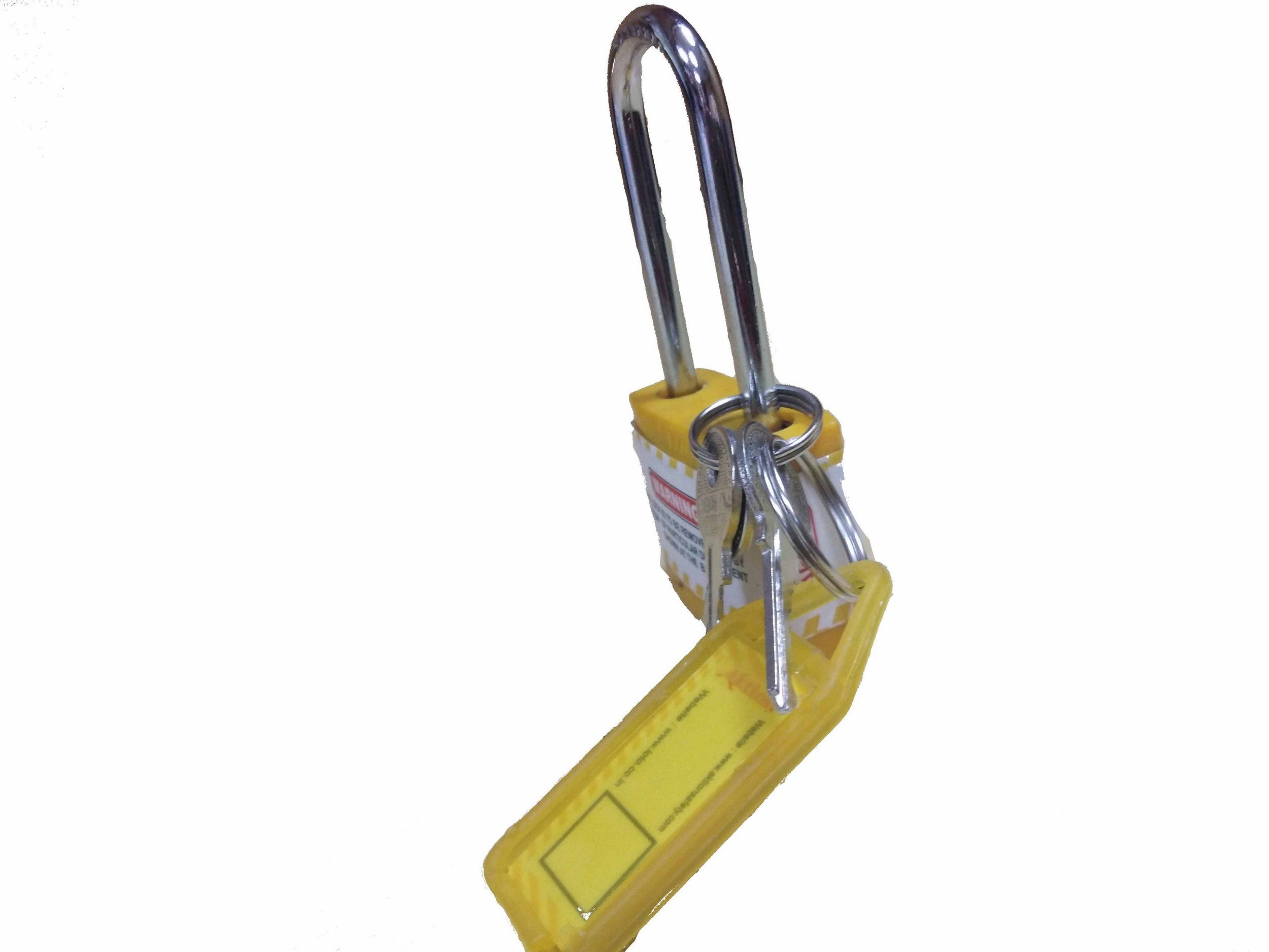 Plastic Lockout Padlock Ak-Jpl-105Y Lock And Hold, Pack Of 3