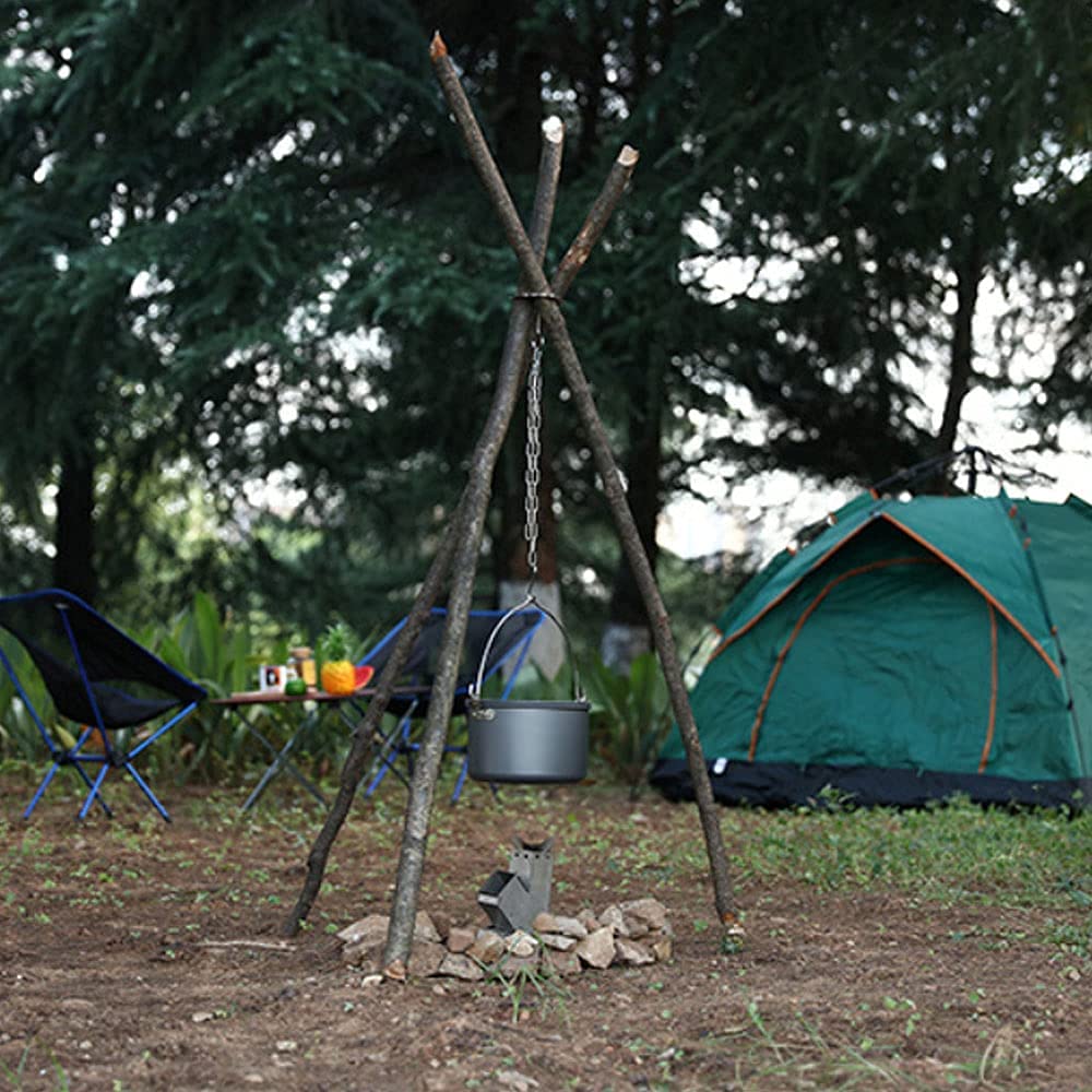Trépied De Camping En Aluminium - Pour Suspendre Casserole Ou Grill Au-dessus Du Feu, Pliable Et Ajustable