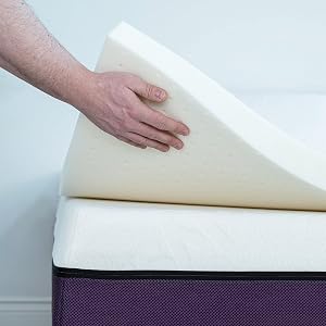 Polysleep Memory Foam Mattress Topper - 2 Inch Antimicrobial Medical Grade Hybrid Breathable Foam for A Comfortable Sleep, 100% Made in Canada - ​King Size