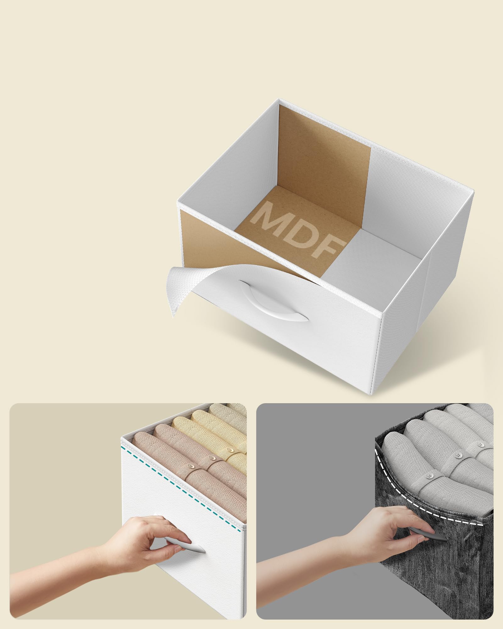 SONGMICS Wieszak na Ubrania z 5 Szufladami, Otwarta Szafa z Drążkiem i Półką na Buty, Organizer do Sypialni i Przedpokoju, 96,2 x 30 x 117,7 cm, Chmura Biała, Kolekcja BELLAH LGS423W101