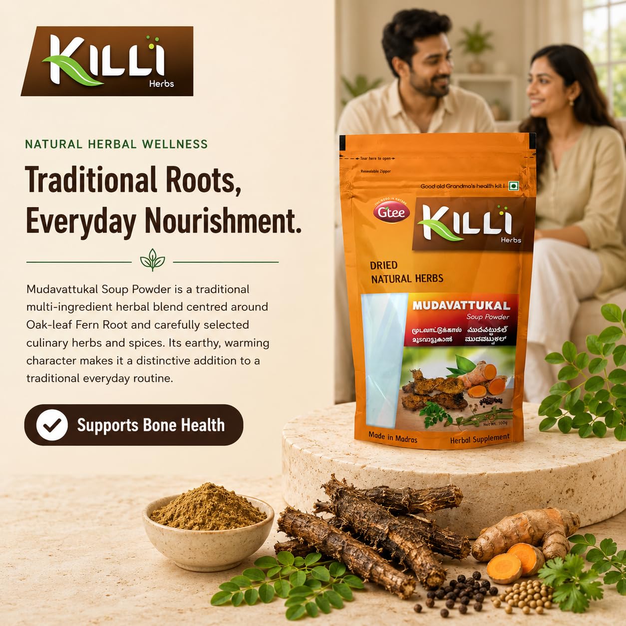 KILLI Mudavattukal Kizhangu Soup Powder | Joint & Bone Health, 100g — Amazon image 5