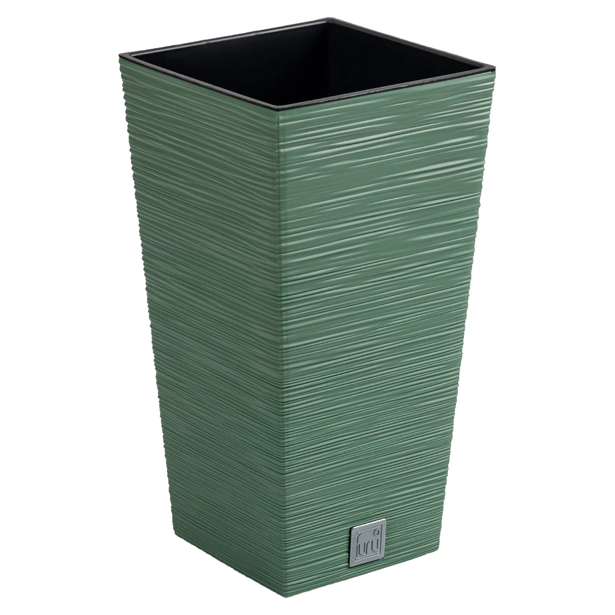 Vaso con riserva acqua 34x34x66cm Verde tierra - FURU