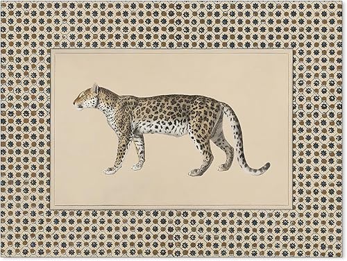 Miniatura 1 de Haitunone Cheetah Animal Wall Art Retro Fashion Leopard Canvas Poster Maximalist Boho Horizontal Painting for Neutral Bedroom Home Wall Decor 12X16