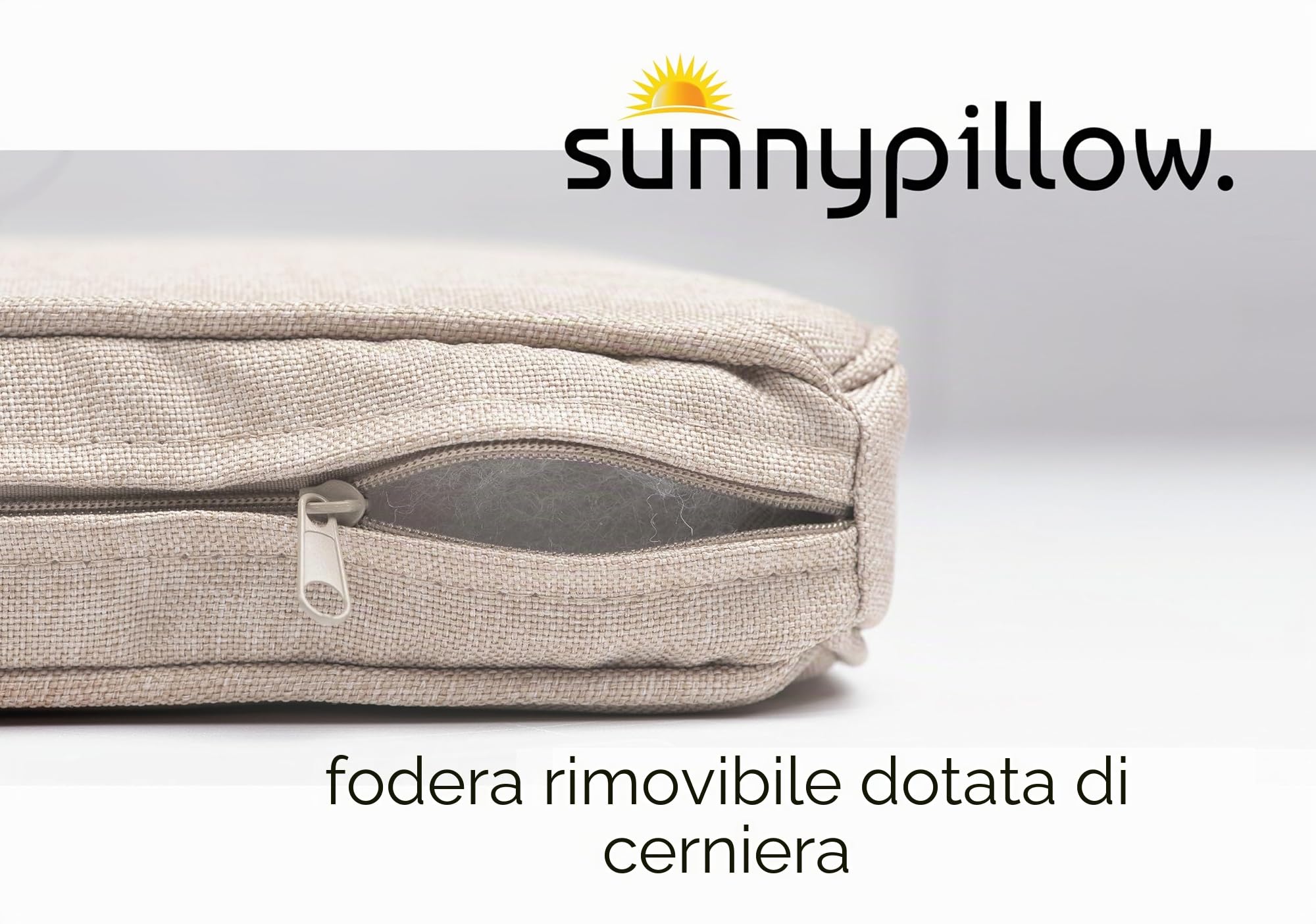 sunnypillow Set di 4 Cuscini per Sedia - Impermeabili e Resistenti ai Raggi UV - 45 x 45 x 5cm - Imbottitura per Sedie/Panche - Cuscini da Seduta per Casa e Giardino - per Interni ed Esterni - Cremoso