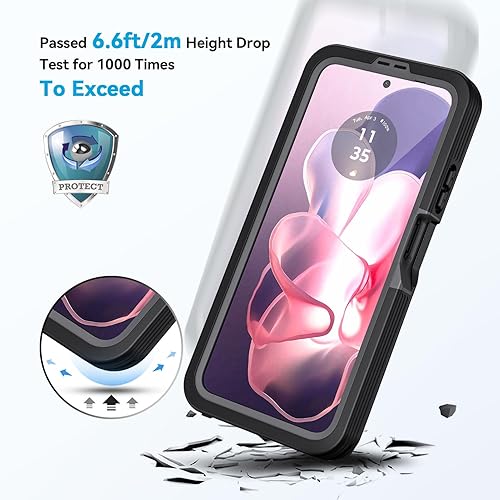 Miniatura 6 de Lanhiem Funda para Moto G Power 5G 2024, IP68 impermeable a prueba de polvo con protector de pantalla integrado, carcasa magnética resistente a