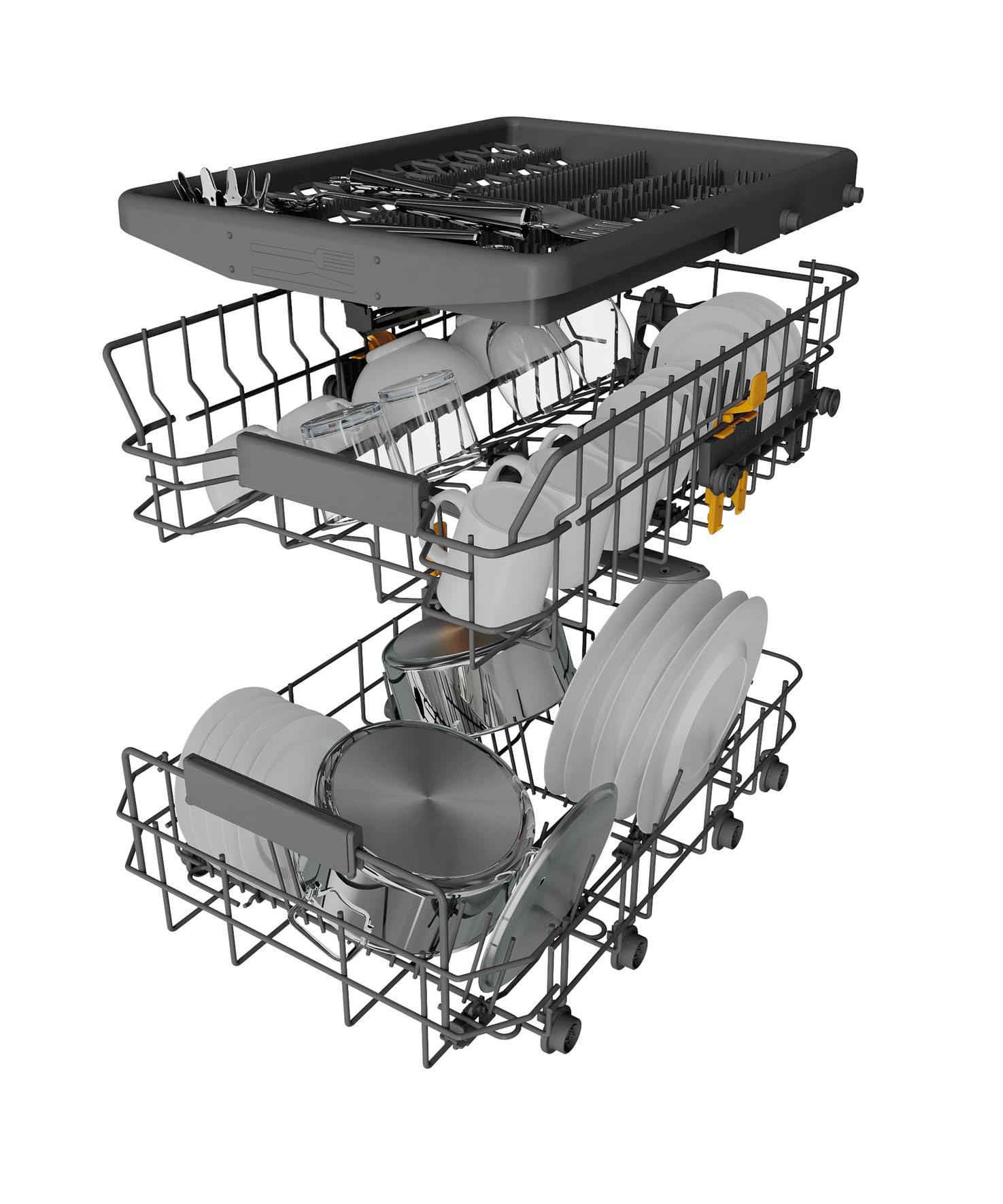 Bauknecht BK6FC11BS7A0X Vollintegrierbarer Geschirrspüler 45 cm ActiveDry Sensorprogramm PowerClean Besteckschublade Hygiene-Programm Vollwasserschutz Multizone Startzeitvorwahl