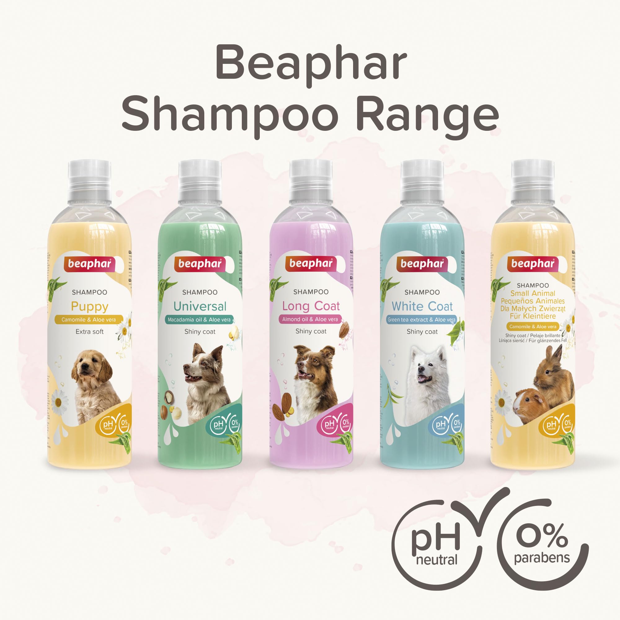 Beaphar Langhaar-Shampoo für Hunde, 250 ml, natürliche Extrakte aus Aloe Vera und Mandelöl, pflegt und schützt Ihre Haut und Ihr Haar, glänzendes und leicht kämmbares Haar, vegan, pH-neutral, 250 ml