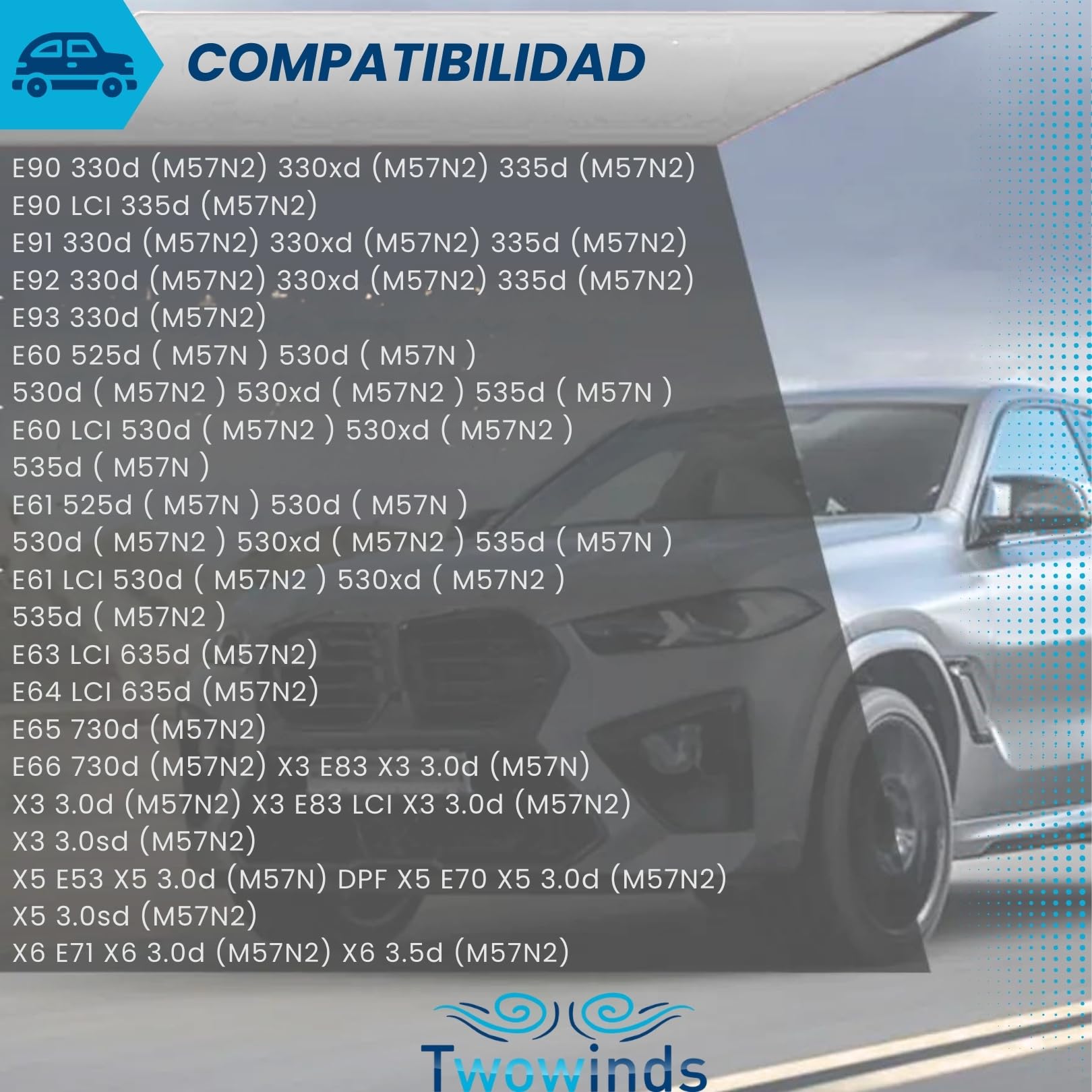 Twowinds Kit Anular Mariposas del Colector de Admisión (32mm) - 6 Cilindros | Compatible con BMW E90 E91 E92 E93 E60 E61 E63 E64 E66 E83 E53 E70 E71