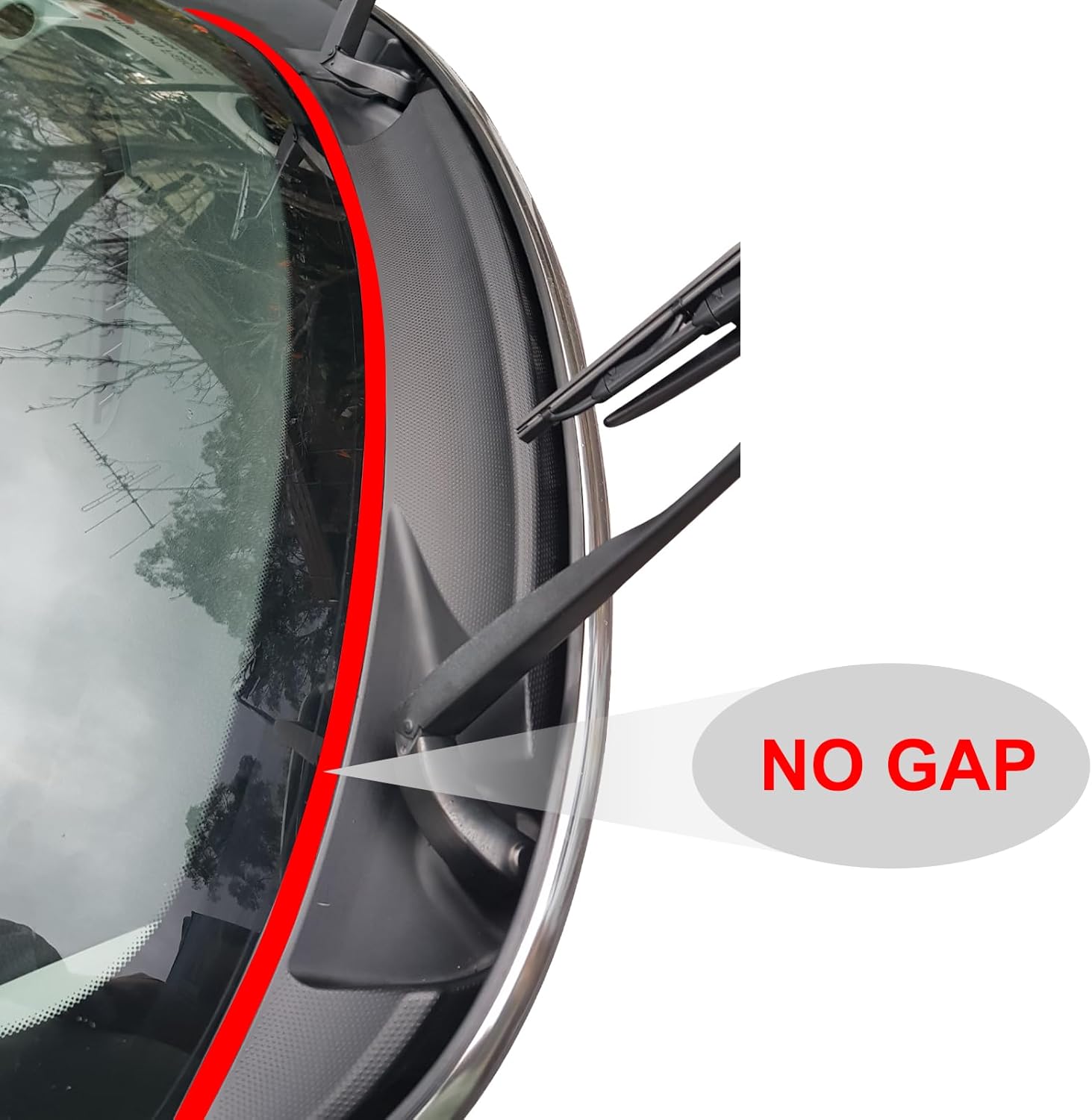 Windshield Wiper Cowl Cover Trim Rubber Seal Compatible with Mini Cooper R55 R56 R57 2008 2009 2010 2011 2012 2013 2014 2015 51132751209 51132751210