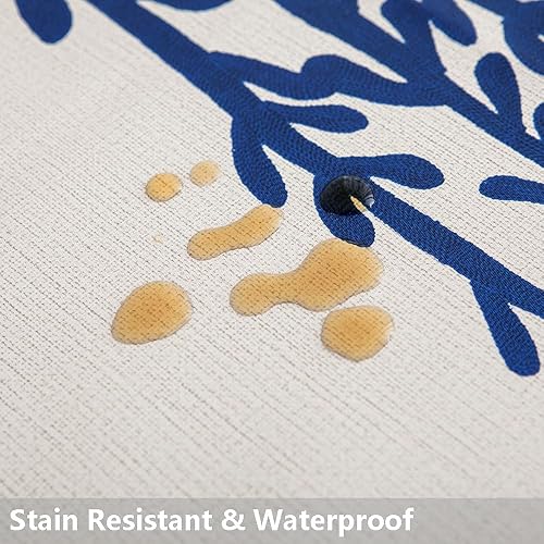 Miniatura 4 de TruDelve Manteles de vinilo resistentes de plástico para mesa de cocina, comedor, mantel de PVC lavable para mesas cuadradas (54 x 54 pulgadas, rama)