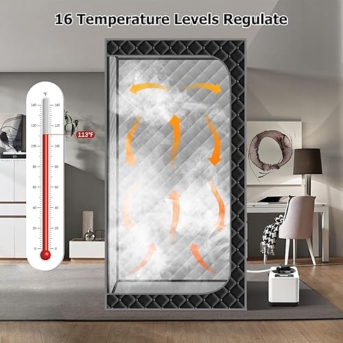 Miniatura 9 de Sauna de vapor portátil, sauna de vapor personal para el hogar, spa, tienda de sauna ligera, generador de vapor de sauna de 2L 900W, relajación y