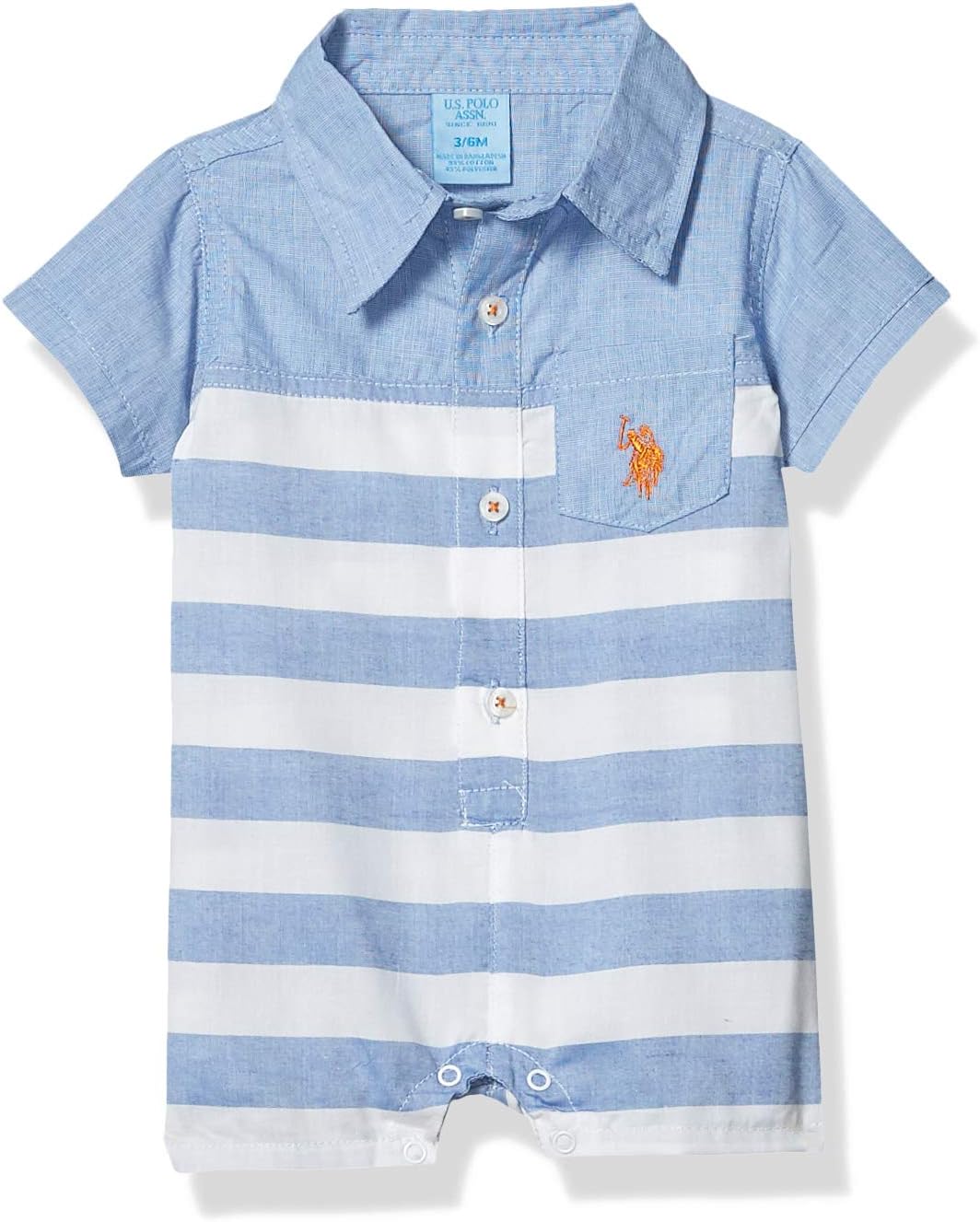 U.S. Polo Assn. Baby Boys Rompers