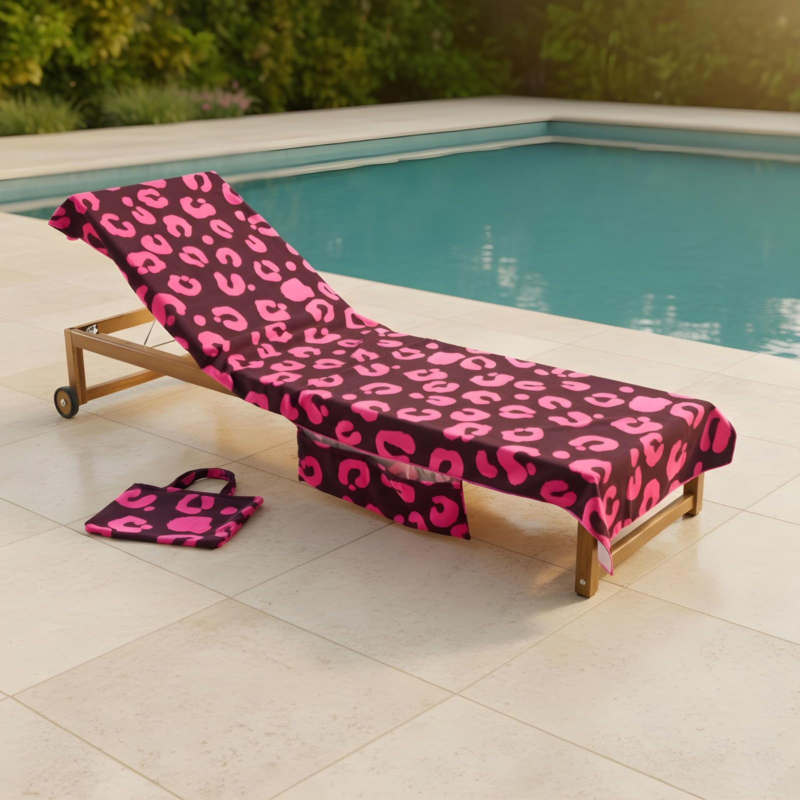 OHS Abstract Leopard Print Beach Towel
