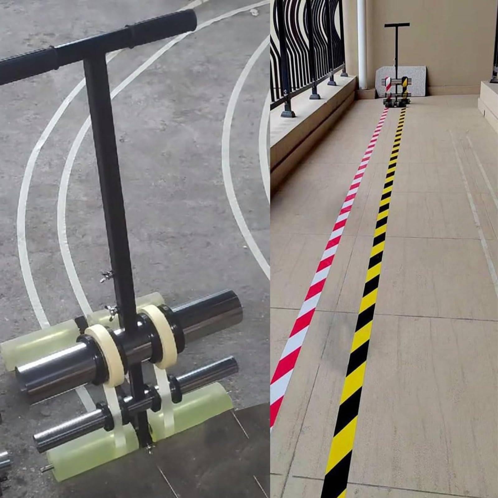 Przenośna I Pchana Maszyna Do Naklejania Taśmy Malarskiej Na Boiska Do Koszykówki, Drogi, Parkingi I Boiska Do Badmintona