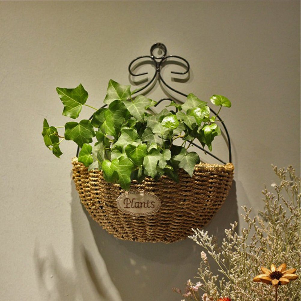 Panier à Fleurs Suspendu En Osier - Shenkasezhonghao20cm - Marron