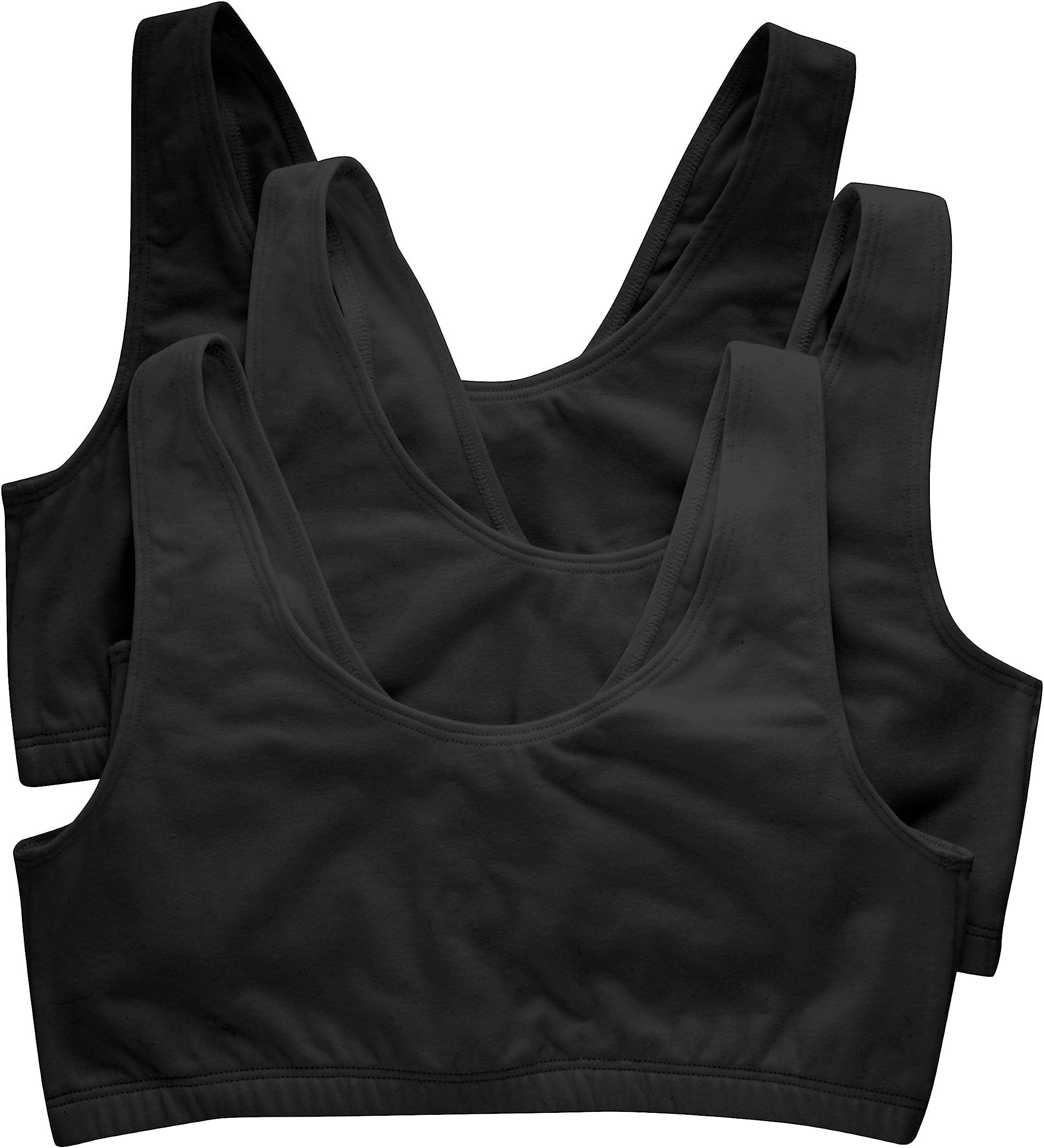 womens Cotton Pullover Bralette, 3-pack Bra