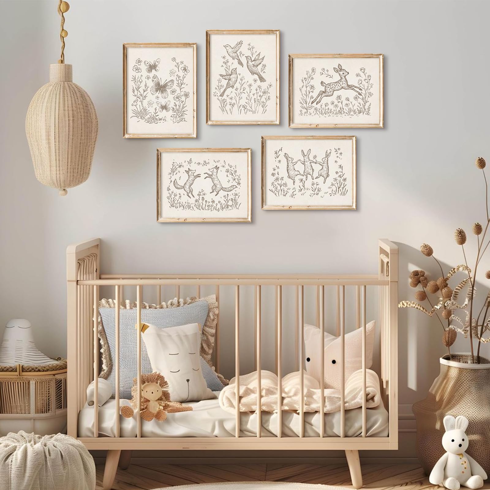 Kids Wall Decor 16 PCS Framed Kids Wall Art Decor, Baby Girl & Boy ...