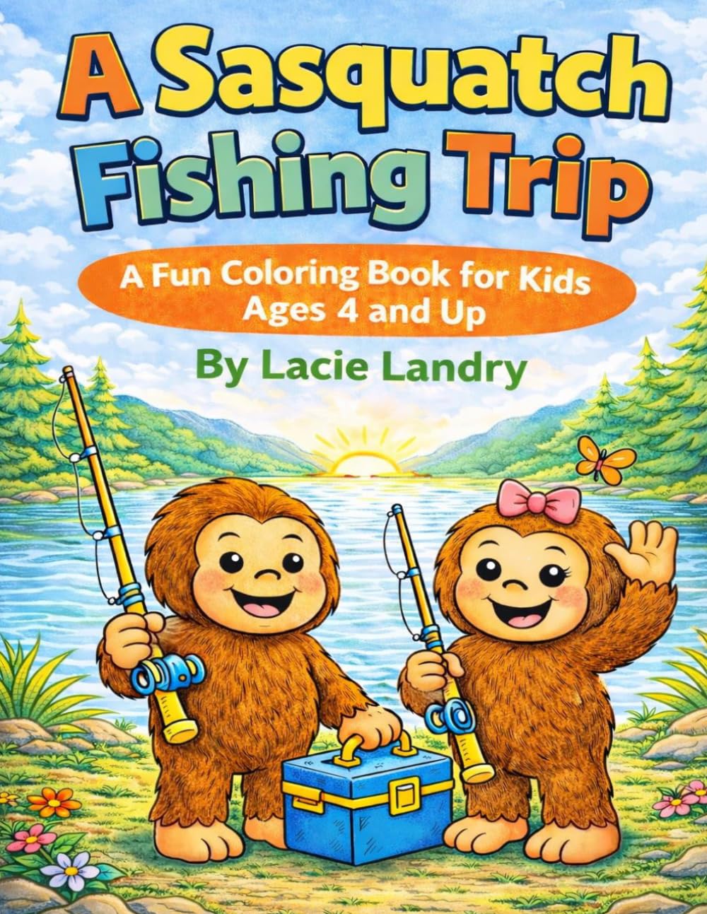 A Sasquatch Fishing Trip: A Fun Coloring Book for Kids Ages 4 and Up