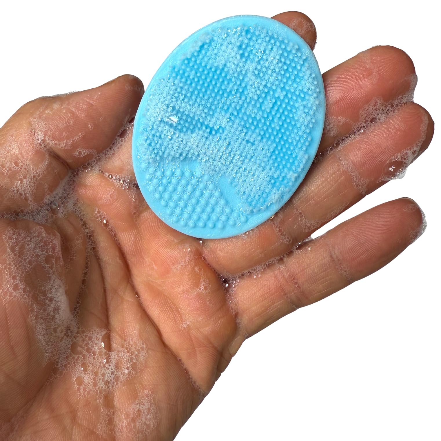 Brosse visage manuelle silicone et Brosse exfoliante pour adultes，Brosse de bain cuir chevelu bebe，Brosse de massage bebe，Brosse à bébé pour Cradle Cap，Brosse en silicone souple (Bleu+Rose+Vert)