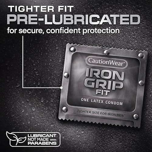 Miniatura 5 de Caution Wear Iron Grip - Preservativos de látex lubricados (100 unidades)