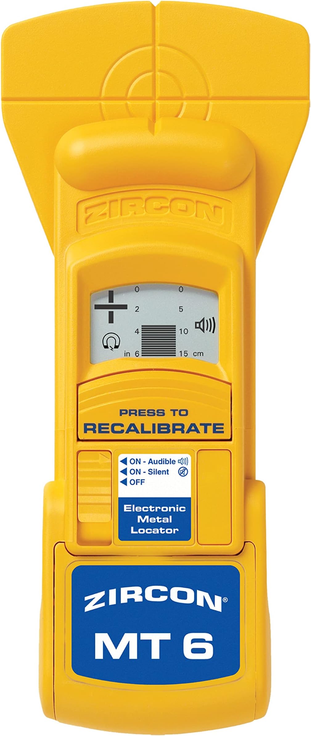 MetalliScanner MT6 Professional Metal Detector – Deep-Scanning Handheld Metal Locator for Ferrous and Non-Ferrous Metals – Detects Pipes, Rebar, and Studs in Walls, Floors, and Concrete, Yellow
