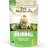 Pet Naturals Hairball for Cats with Omega 3, Chicken Flavor, 160 Chews - Can Help Eliminate Hairballs and Manage Excess Shedding - No Corn or Wheat